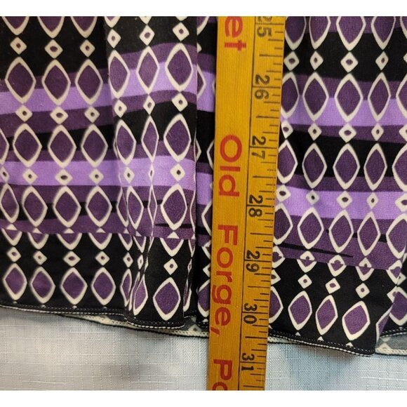 Max Studio Womens Smocked Bodice A-Line Dress Small Purple Black Boho - Picture 5 of 6